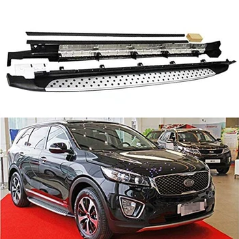 

2 Pieces Fixed Aluminum Running Boards Door Side Step Pedal Nerf Bar Platform Protector Bar Fit for KIA Sorento 2015-2019