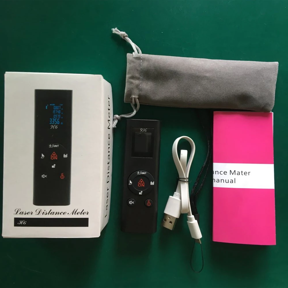 Цифровой лазерный дальномер портативный измеритель расстояния 40 м с USB