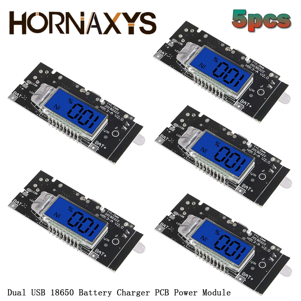 5V 2.1A USB All-in-one LED Display 18650 Lithium ion Battery Charger Module DIY 