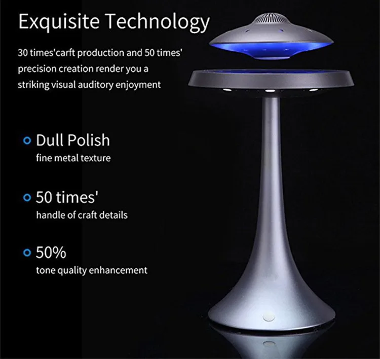 Suspension magnétique lévitation led lampe de table avec haut-parleur UFO bluetooth Surround son BT haut-parleur cadeaux créatifs veilleuses