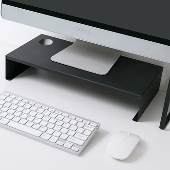

Wrought Iron Computer Monitor Increased Rack Office Wrought Iron Base Desktop Keyboard Storage Storage Organizing Bookshelf
