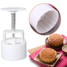 5 шт. круглый цветок Mooncake плесень ручной давление помадка луна торт плесень середины осени фестиваль Луна инструменты для приготовления тортов Кухонные гаджеты