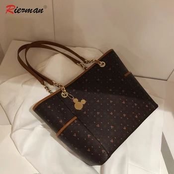 

RIEZMAN New Classic Fashion PU Leather Luxury Handbags Women Tote Bags Designer Female Shoulder Bag Ladies Purses And Handbags