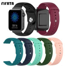Сменный цветной мягкий силиконовый ремешок FIFATA для Xiaomi mi часов, смарт-ремешок для часов, аксессуары для mi Watch, браслет