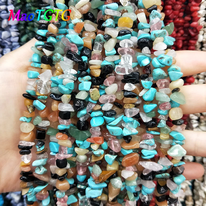 

Natural Irregular Multi-colored Stone Beads For Jewelry Making Bracelet Necklace 7-10mm Natural Stone Loose Beads Wholesale