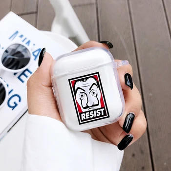 

Earphone Case for Aipods 1 2 Soft Cover for Blutooth Earphone Airpods cute hot Spain TV Money Heist House Paper La Casa De Papel