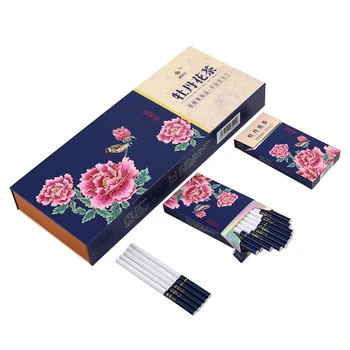 

10 Packs Peony Flower with White Tea Smoke Cigarette Quit Smoking Artifact Clearing Lung Non Tobacco Products No Nicotine No Tar