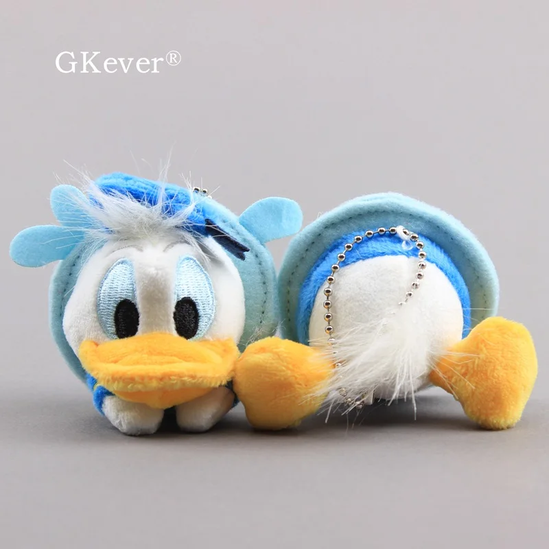 Аниме прекрасный съемный Дональд Дак плюшевый кулон с брелок Kawaii утка Мини мягкая игрушка чучела животные " 10 см
