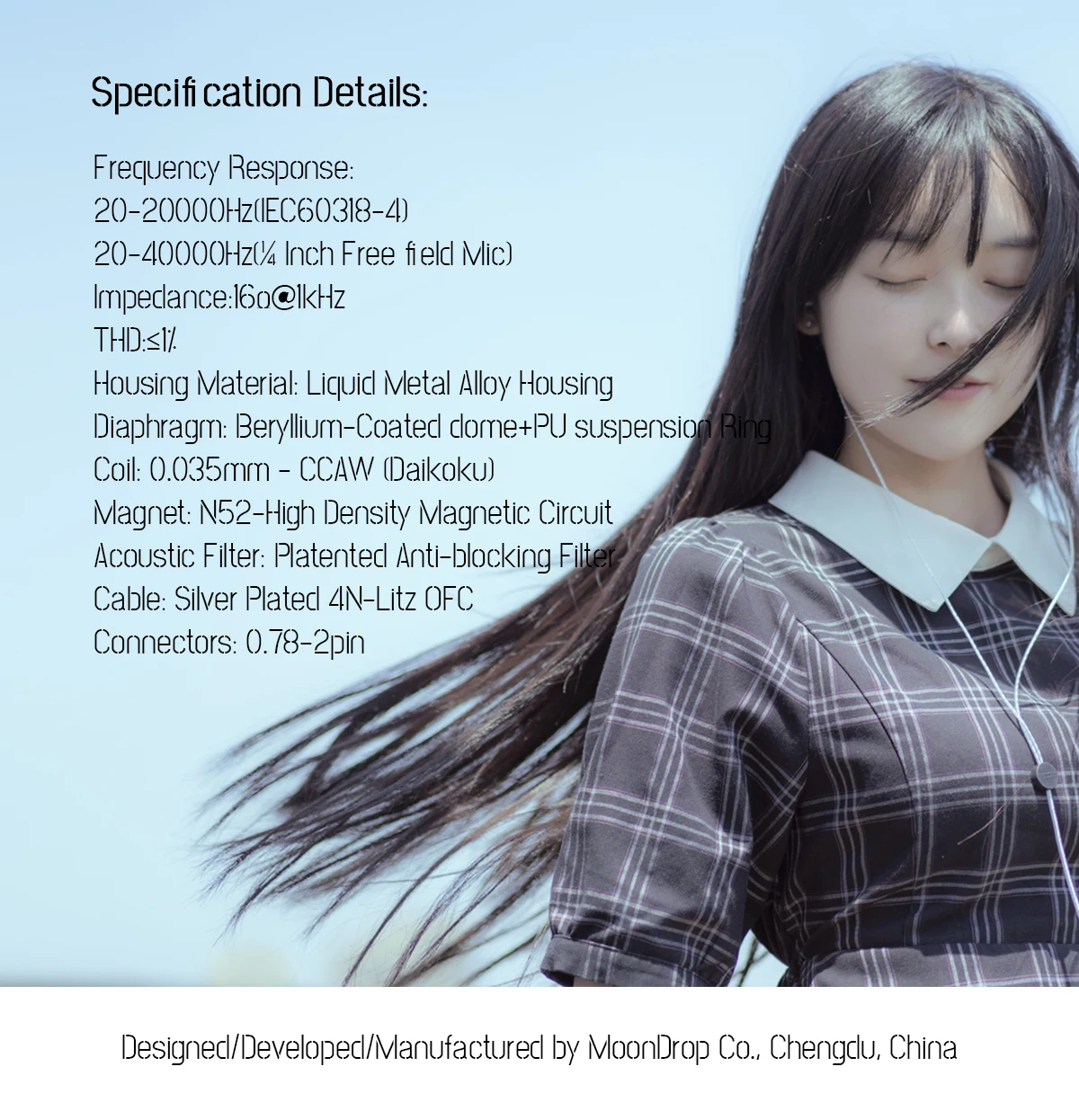 Moondrop SSR Beryllium Dome Diaphragm Dynamic Driver Earphone description image 9