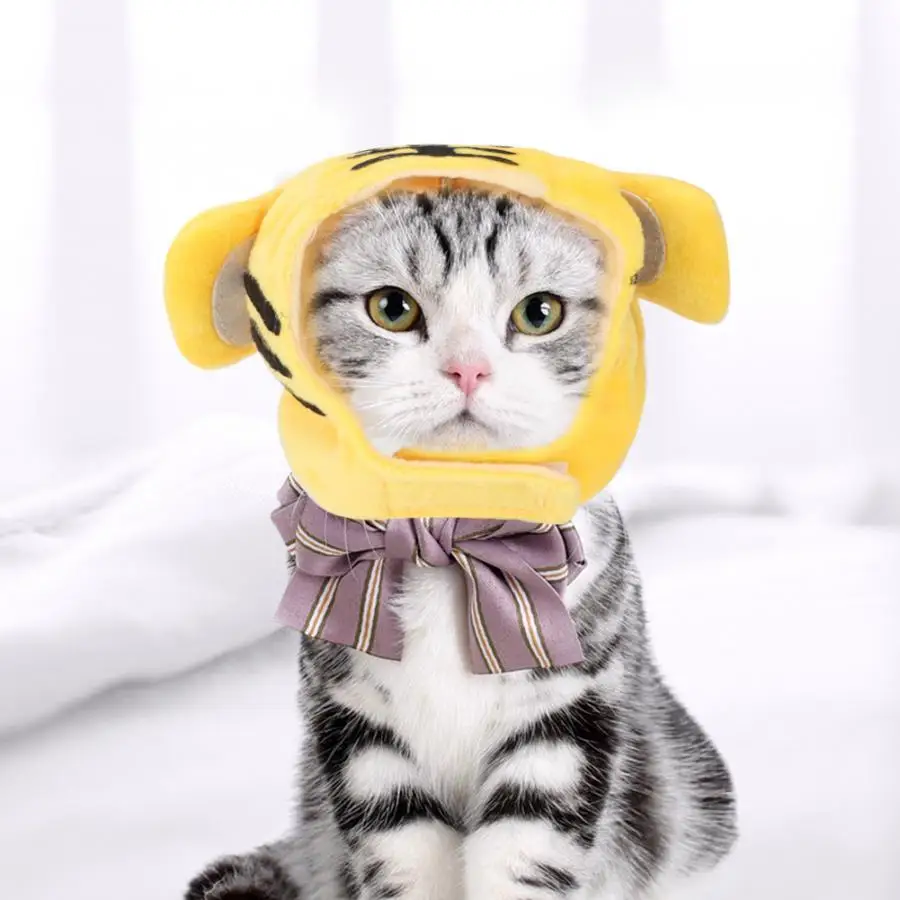 Смешная Собачка Кошка костюм капитана теплая шапка Львенок новогодние вечерние рождественские аксессуары для косплея реквизит для фото головной убор
