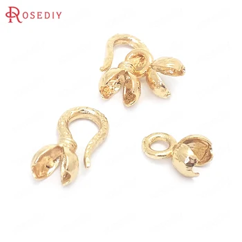 

(37679)6PCS Length 22MM 24K Gold Color Brass Necklaces Bracelets Connect Clasps Jewelry Making Supplies Diy Findings Accessories