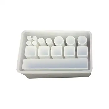 

DIY Handmade Crystal Epoxy Mold Rectangular Lattice Lipstick Storage Box Mould