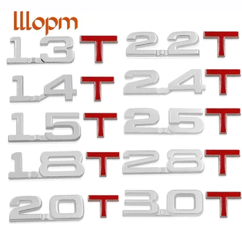 

3D Metal 3D 1.4 1.5 1.6 1.8 2.0 2.2 2.4 2.5 2.8 3.0 T logo Car rear trunk Emblem tail decoration badge displacement Sticker