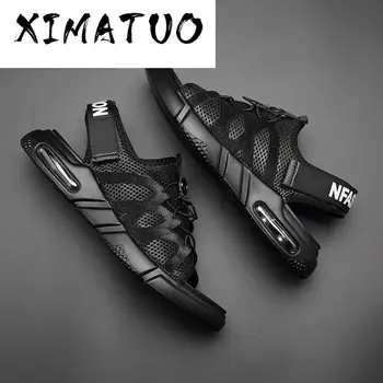 

Summer Sandals Men Fashion Breathable Men Shoes Casual Beach Shoes Slippers For Men Black Air Cushion zapatos de hombre