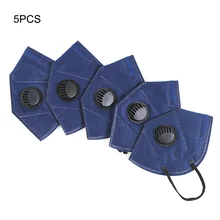 5 шт./компл. 3D Респиратор маска складной фильтр дыхательный анти-смог Анти-пыль анти-запах ветрозащитный ушной крючок медицинские защитные маски