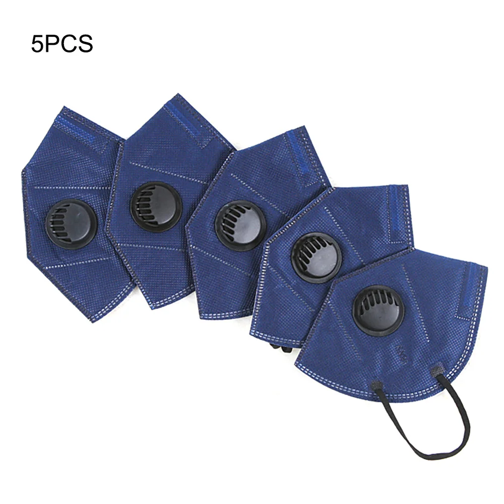

5pcs/set 3D Respirator Mask Folding Filter Breathing Anti-smog Anti-dust Anti-odor Windproof Ear-hook Medical Protection Masks
