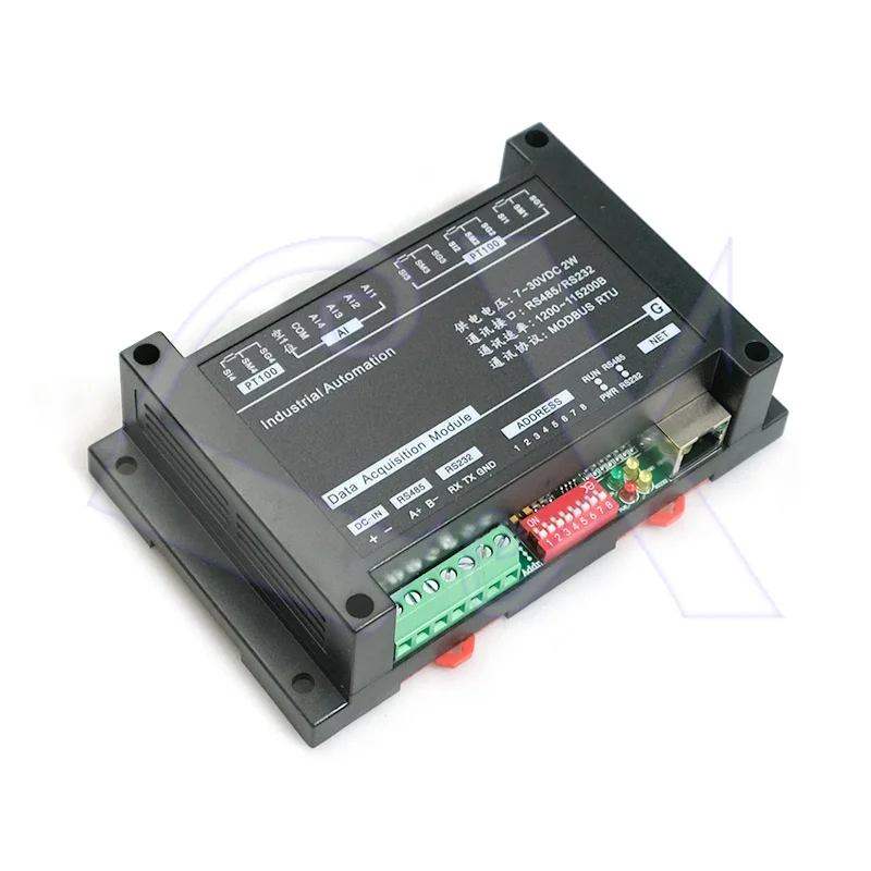 Модуль сбора термостойкости 4PT100 4-ионный вход RS485 RS232 modbus TCP &amp RTU температурный