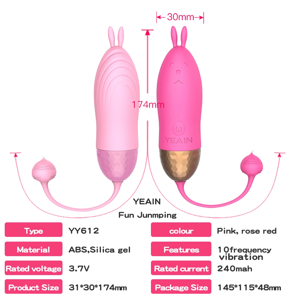 Leistungsstarker Kugelvibrator, Klitorisvibrator mit 10 Modi, tragbarer Mini-Taschenstimulator, G-Punkt-Klitoris_voghion.com