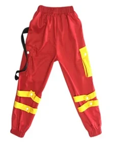 Pants Детские танцевальные костюмы в стиле хип-хоп, красная куртка, штаны, детская одежда в стиле джаз уличный танец, современный сценический наряд, Одежда для танцев для девочек, DNV12144 - Цвет: Pants