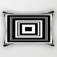 Black White Geometric Cushion Polyester Decorative Throw Pillows 30x50 Pillowcase Nordic Style Home Decor Pillow 3