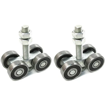 

2Pcs Heavy Sliding Door Hanging Wheel Industrial Warehouse Workshop Sliding Door Track Rail Bearing 450KG Hanging Wheel