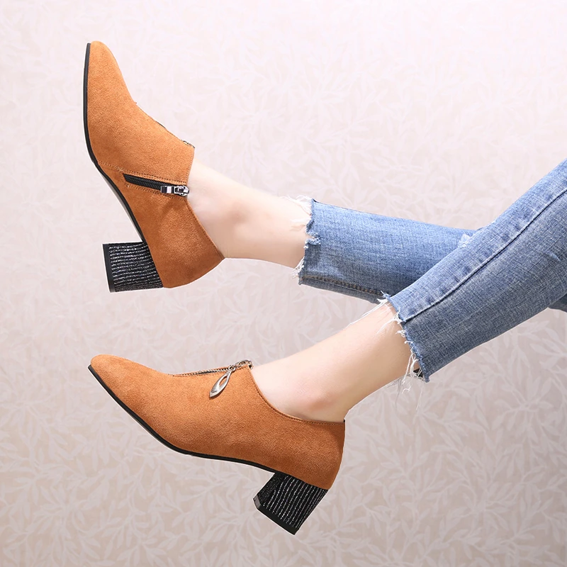 office suede ankle boots