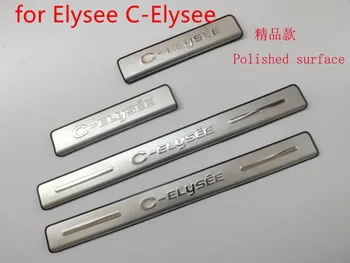 

Car cover high quality stainless steel Scuff Plate/Door Sill for Citroen Elysee C-Elysee 2014 -2018 Car styling