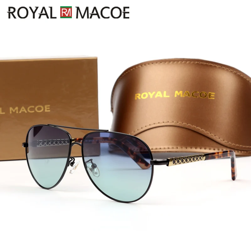 Мужские солнцезащитные очки ROYAL MACOE винтажные поляризационные с защитой UV400