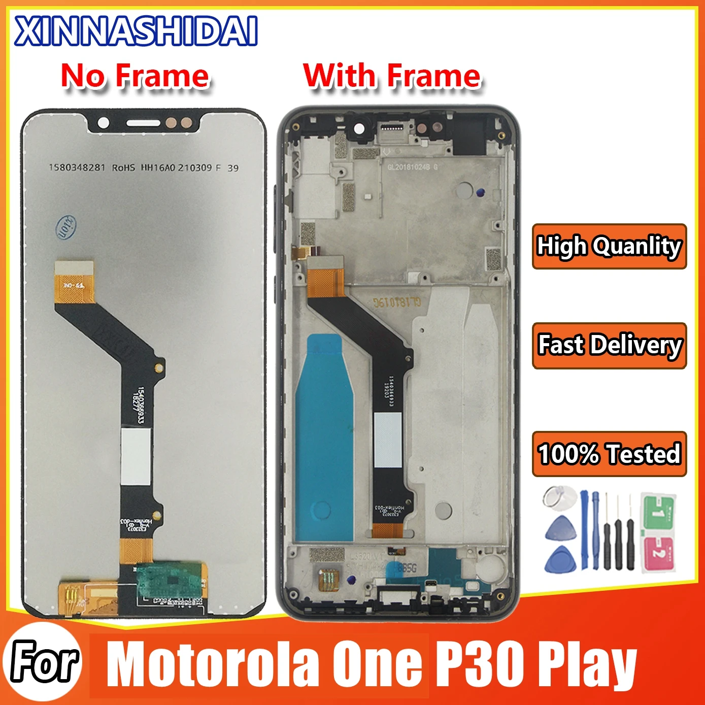 5.9'' LCD For Motorola One XT1941-1 XT1941-3 XT1941-4 XT1941--5 Display Touch Screen Assembly for P30 Play | Мобильные