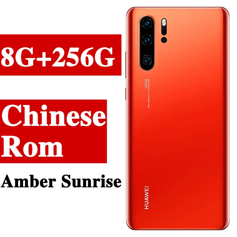 8G 256G Amber sunri Глобальная Версия Дополнительно huawei P30 Pro мобильный телефон 6,47 ''полный экран OLED Kirin 980 смартфон NFC GPS Android 9,1 5 камер - Цвет: 8G 256G Amber sunri