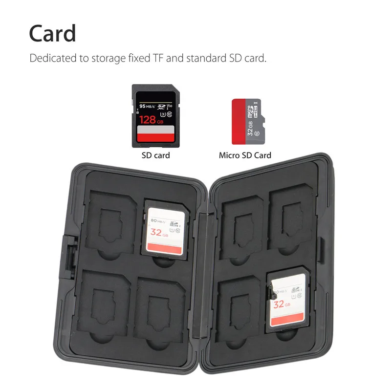 Держатель карт Micro SD карта памяти кошелек 16 слотов Micro SD Футляр для карты TF протектор держатель для хранения алюминиевый водонепроницаемый футляр