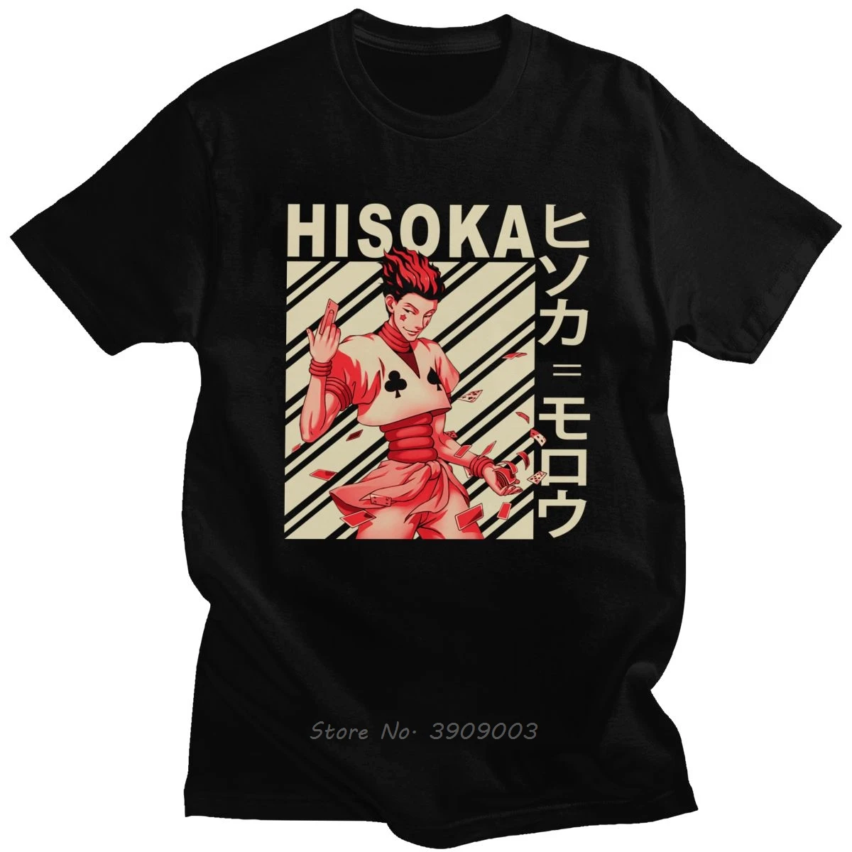 Футболка Hisoka Morow Hunter X Мужская хлопковая тенниска с коротким рукавом уличная