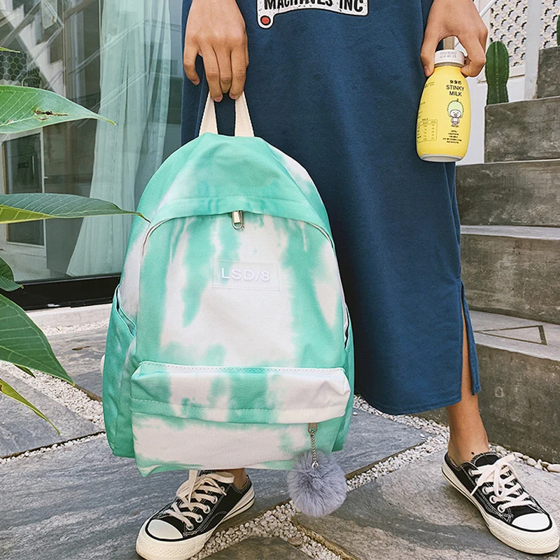 

Women Backpack Fashion Tie-dye Shoulder Bags for Girls Students High Quality Female Backpacks Shoulder Bags Casual Travel Bag