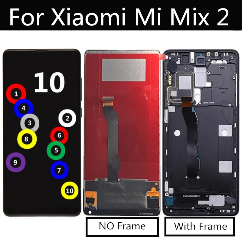 5.99" For Xiaomi MI Mix 2 LCD Display+Touch Screen With frame Assembly for phone xiaomi mi mix2 lcd (RAM 6GB)|screen touch|display lcd touch screenlcd touch - AliExpress