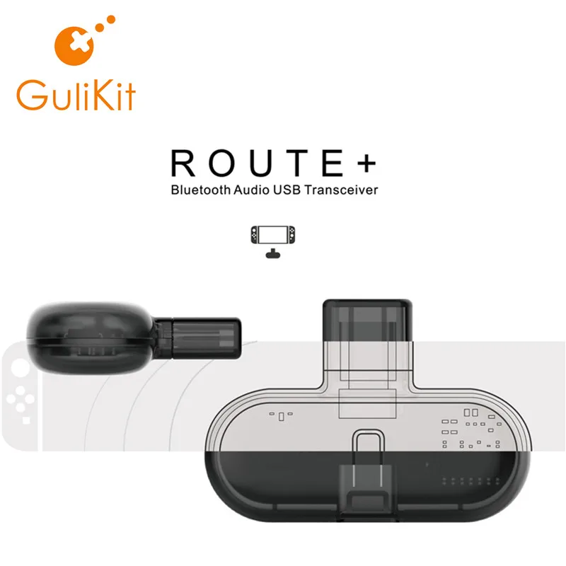 

Gulikit Route+ Bluetooth Wireless Audio USB-C Adapter with 3.5mm Mini Microphone for Nintendo Switch/PC