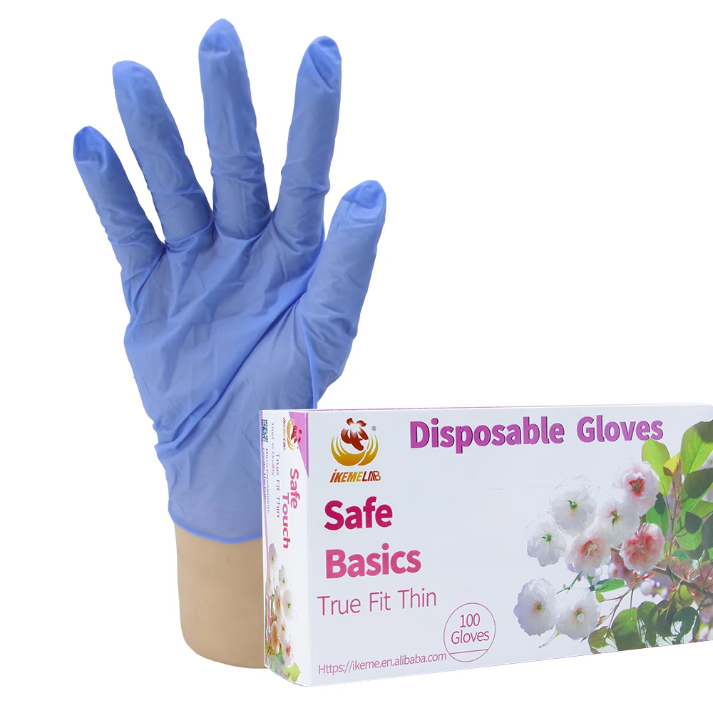 

Nitrile Disposable Gloves Powder Free For Beauty Salon Household Lab 100Pcs/box