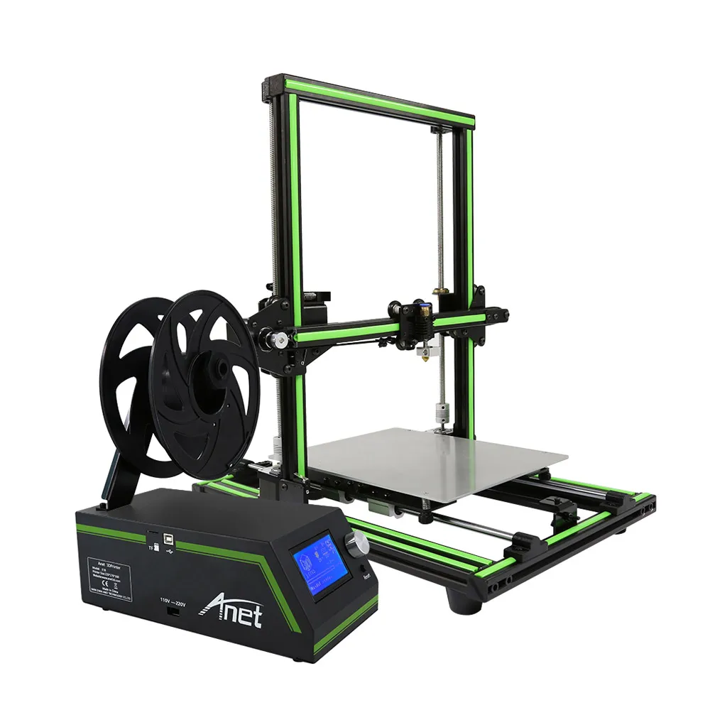 Anet E10 3d принтер DIY комплект частично собранная рама из алюминиевого сплава объем здания 220*270*300 мм с 8 Гб TF картой