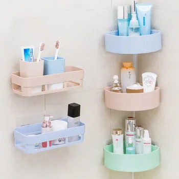 

Suction Wall Bathroom Shelf Bathroom Wall Hanging Hole Punched Toilet Bathroom Washbasin Storage Box