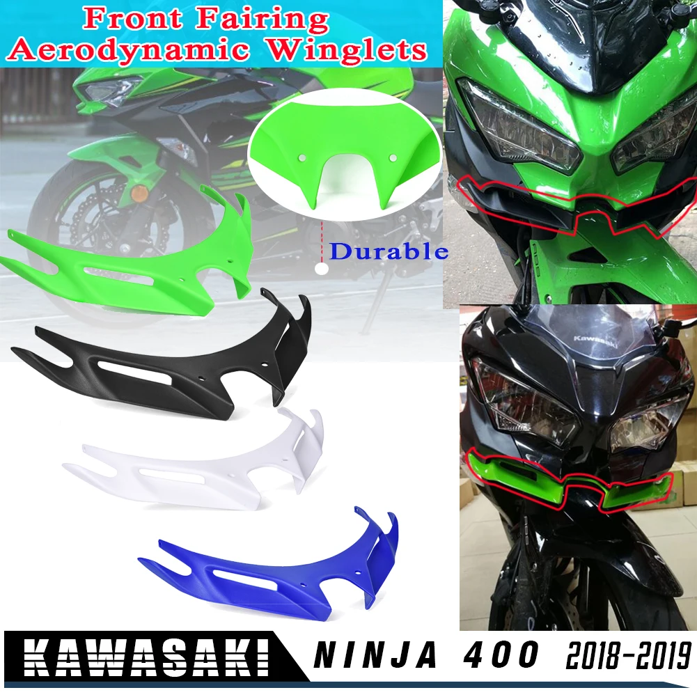 Передняя обтекатель для KAWASAKI Ninja 250 400 2018 2019 аэродинамические крылья из АБС