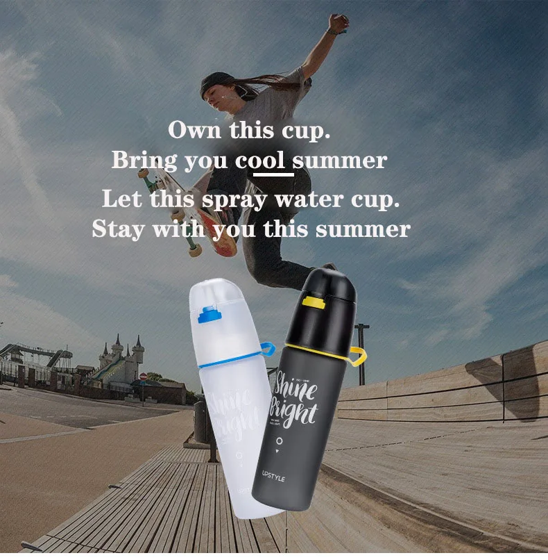 NANGUFANG/600ml water bottle plastic water bottle for outdoor sports fitness cycling hiking Portable leakproof my water bottles