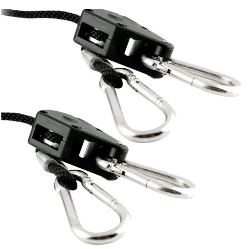 1/8" Pulley Locking Hanger Lifting Lanyard Tent Room Fan Grow Plant
