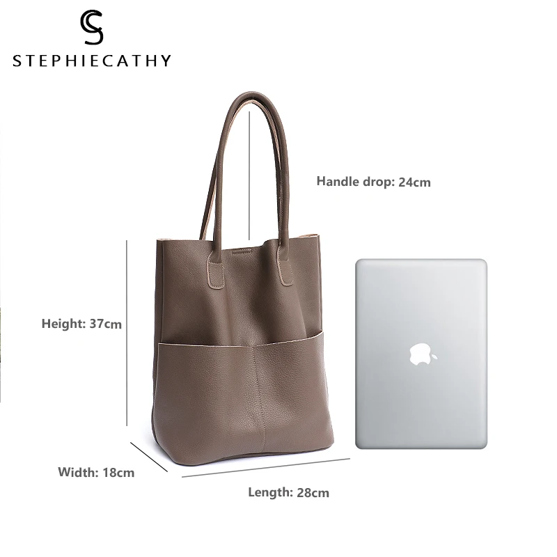 SC Brand Women Genuine Leather Shoulder Bags Causal Vintage Soft Cowhide Skin Handbag Shopping Buck - 32866953521