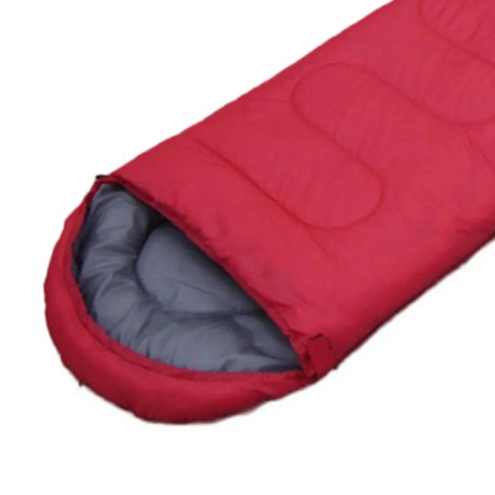 Envelope Outdoor Camping Adult Sleeping Bag Portable Ultra Light Waterproof Travel Hiking Sleeping Bag With Cap drop shipping