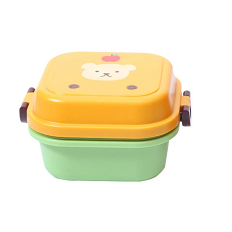 Новая продажа пшеничной соломы мультфильм Ланч бокс двухслойный пищевой