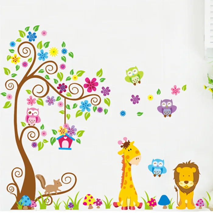 Креативная милая сова Шу qiang галстук Детская комната декоративная живопись самоклеющиеся экологически чистые стены Sti