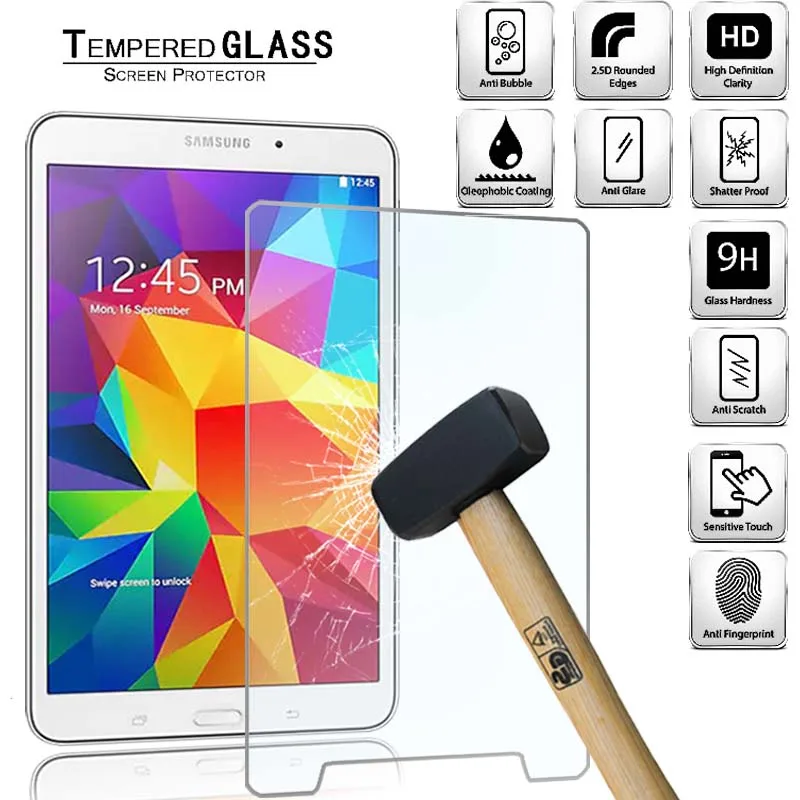 

Tablet Tempered Glass Screen Protector Cover for Samsung Galaxy Tab 4 8.0 T330 T335 Eye Protection Explosion-Proof Tempered Film