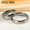 Trendy 4mm/5mm Tungsten Rings For Women Men Couples Wedding Band  High Polished Inlay Shiny Stone For  Engagement Rings 2