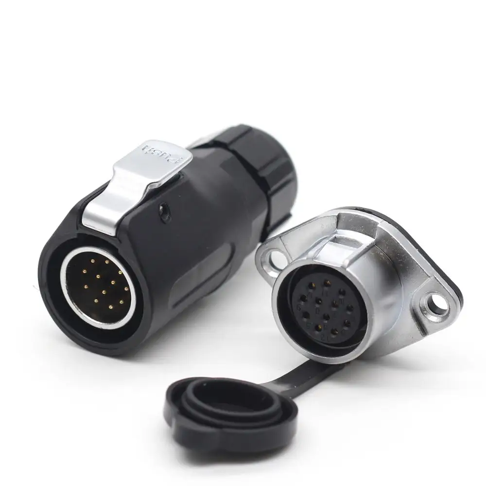 

XHP20, Waterproof 12 Pin LED Light Power Aviation Connector Male Plug Female Socket Cable For 3-12mm