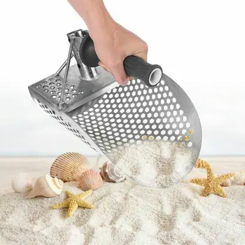 

Beach Sand Scoop Shovel Hunting Tool Stainless Steel Accessories for Metal Detector HUG-De