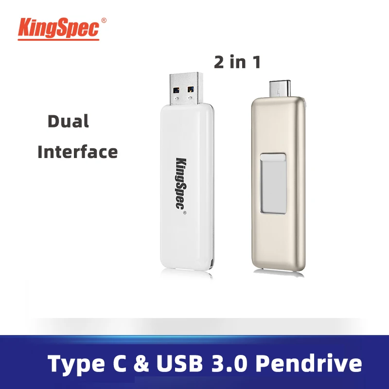 KingSpec USB флеш-накопитель usb флеш-накопитель Тип C USB 3,0 32 Гб 64 Гб 128 ГБ тип-c USB 3,0 USB диск Флешка двойной интерфейс